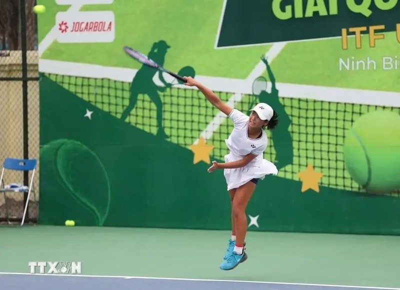 A brilliant player in the women's singles final match. (Photo: VNA)