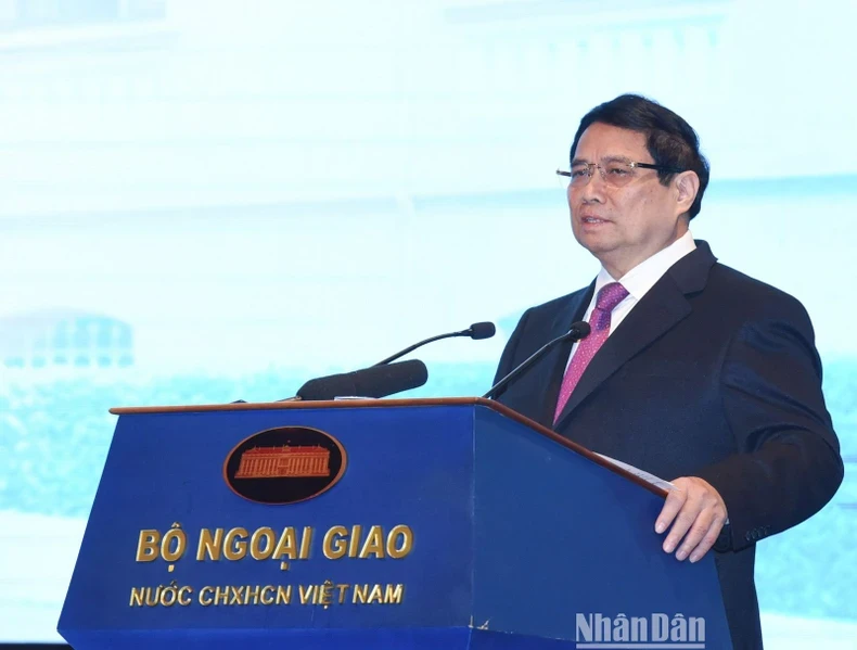 Prime Minister Pham Minh Chinh speaks at the conference. (Photo: NDO)