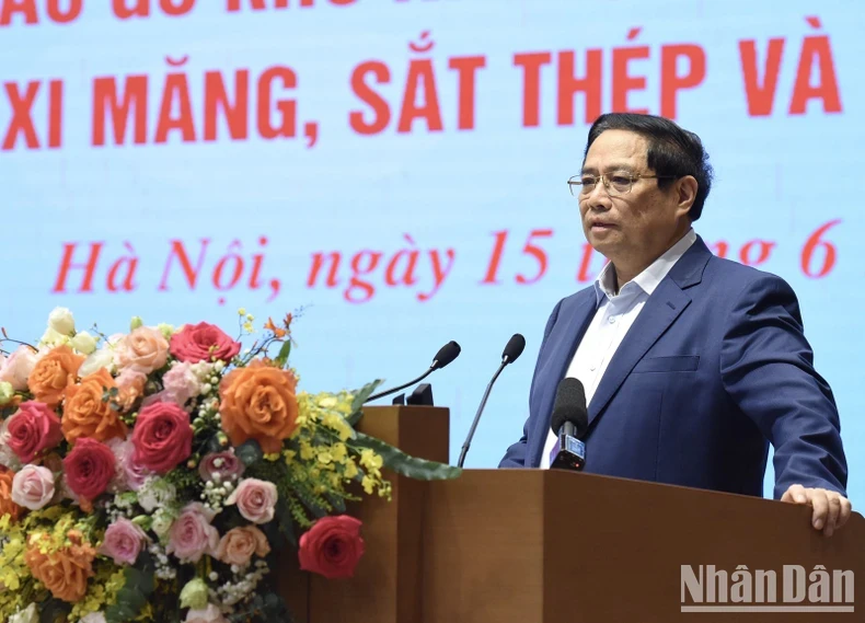 Prime Minister Pham Minh Chinh speaking at the conference (Photo: NDO)