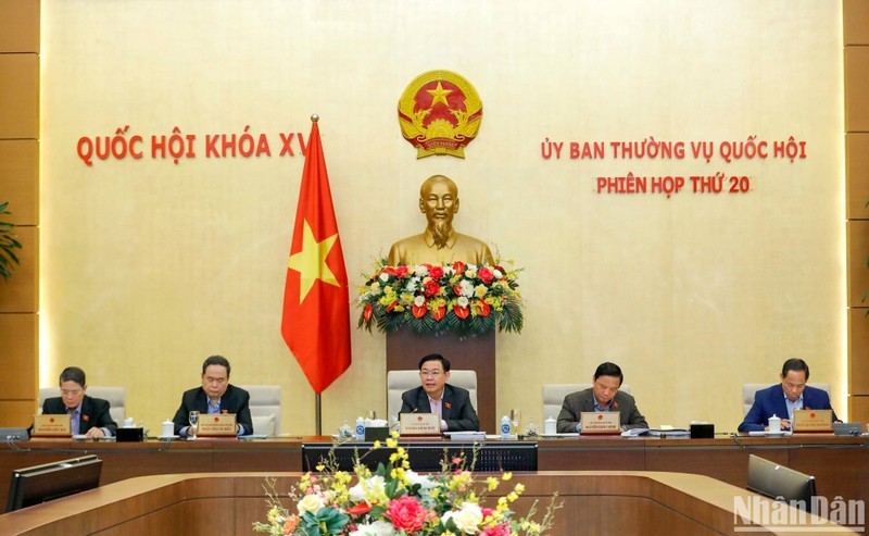 The meeting of the National Assembly Standing Committee. (Photo: Duy Linh)