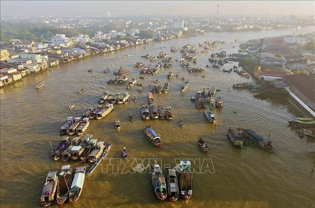 Cai Rang floating market in Can Tho (Photo: VNA)