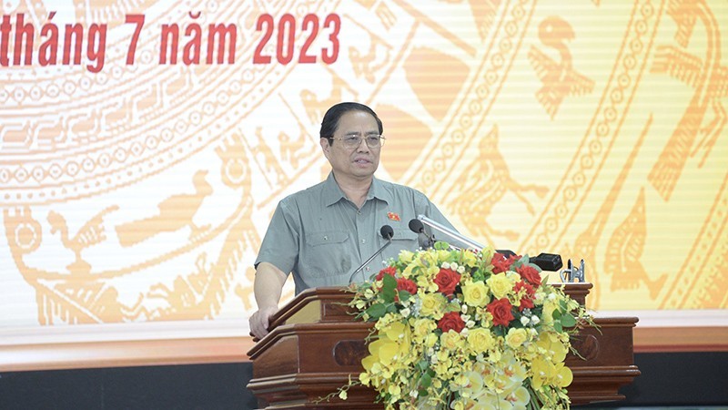 Prime Minister Pham Minh Chinh speaks at the conference. (Photo: VNA)