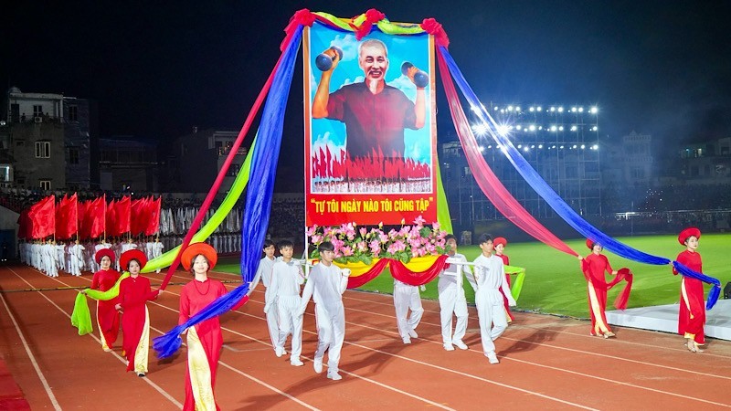 The opening ceremony of the 10th National Phu Dong Sports Festival.