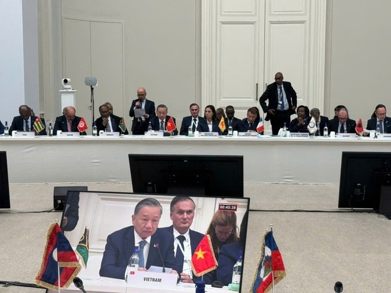 Party General Secretary and State President To Lam attends and delivers a speech at a session on reformed multilateralism. (Photo: VNA)