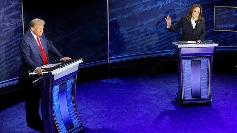 Republican Donald Trump and Democrat Kamala Harris during a presidential debate on September 10, 2024. (Photo: Reuters)