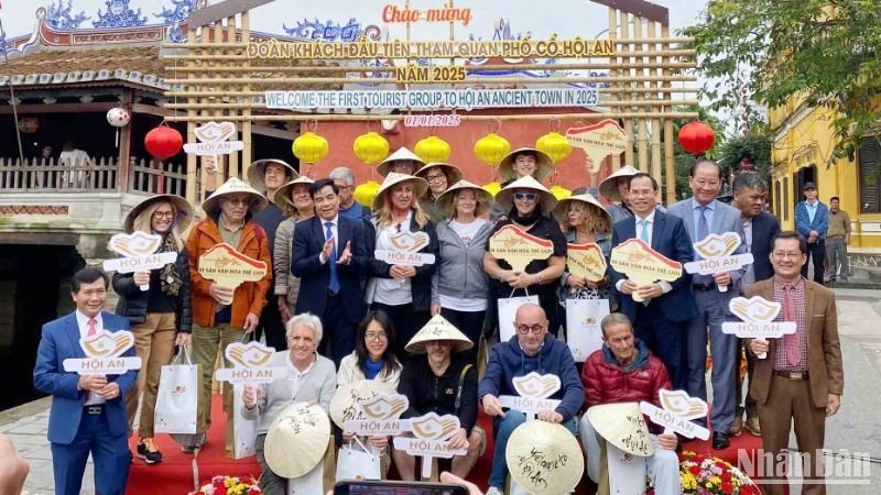 The first foreign visitors to Hoi An in 2025.