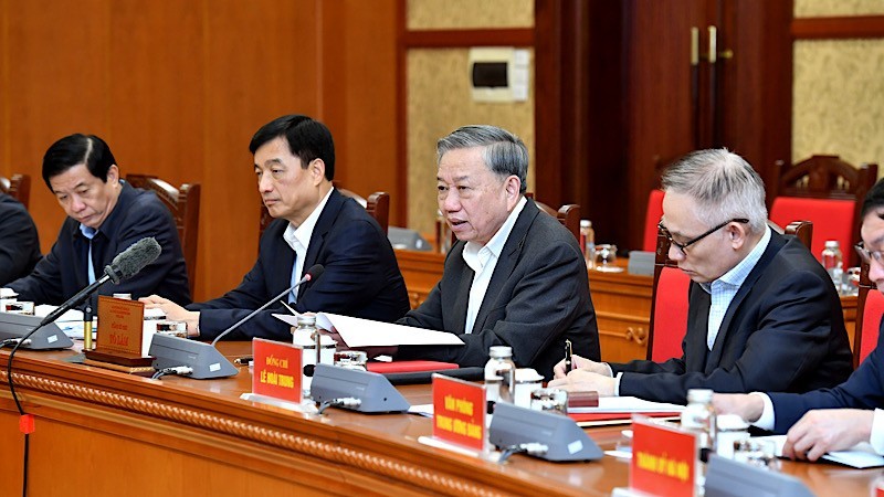 Party General Secretary To Lam speaks at the event. (Photo: Dang Khoa)