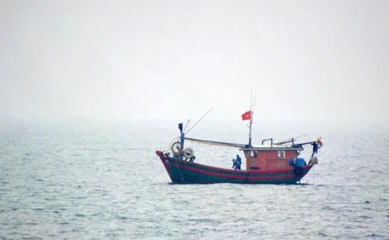 A Vietnamese fishing vessel operating in the northern waters of the Gulf of Tonkin. (Photo: VNA)