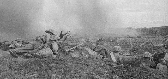 The fierce battle occurring at Hill C fortress. (Photo: VNA).