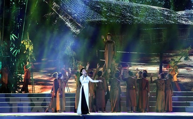 An art performance at the closing ceremony (Photo: VNA)