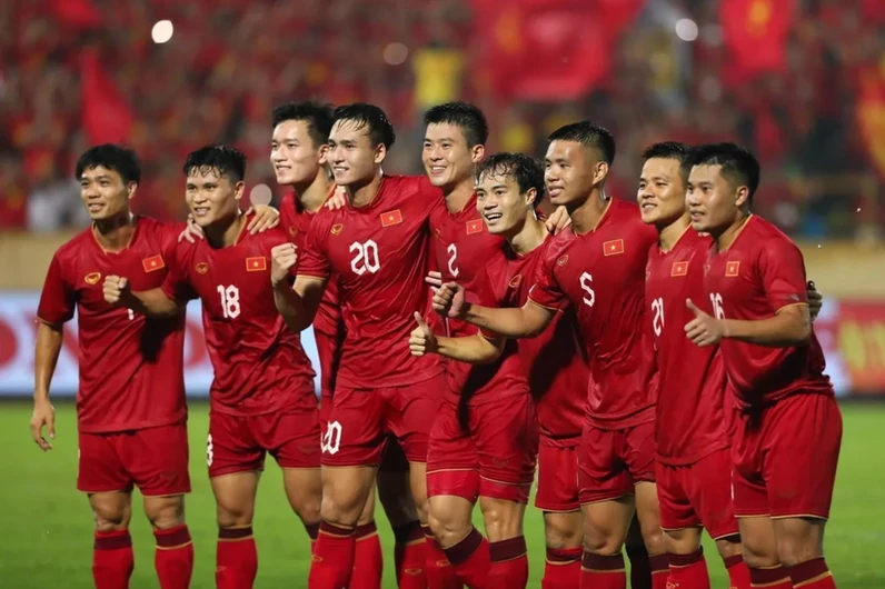 The Vietnamese national football team (Photo: VNA)