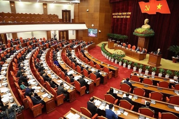 General Secretary Nguyen Phu Trong speaks at the opening ceremony of the 8th plenum of the 13th Party Central Committee. (Photo: VNA) 