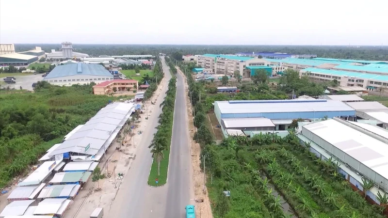 Tan Phu Thanh Industrial Park seen from above.
