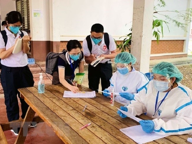 A vaccination station in Luang Prabang, Laos (Photo: Xinhua/VNA)