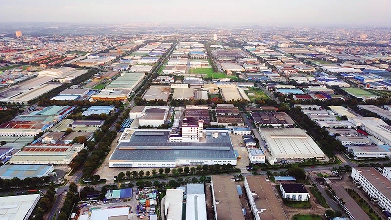 An aerial view of VSIP Binh Duong Industrial Park. (Photo: baodautu.vn)