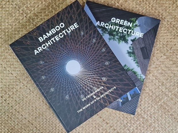 The two books entitled “Bamboo Architecture” and “Green Architecture” by the VTN Architects company have been published in the US by OREO Editions. (Photo: VNA)