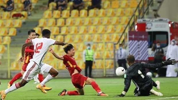 In the Vietnam - UAE match on June 15 (Photo: VNA)