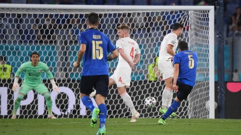 Locatelli scores his second international goal on his 12th appearance. (Photo: UEFA EURO 2020)