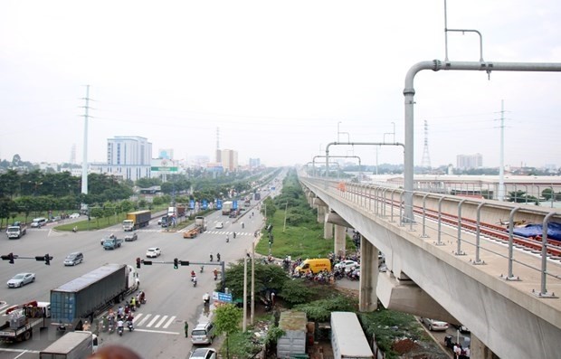 Once completed, Metro line No.1 is expected to create a highlight in Ho Chi Minh City traffic. (Photo: VNA)