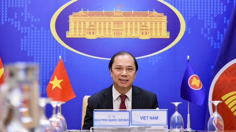 Deputy Minister of Foreign Affairs Nguyen Quoc Dung at the meeting (Photo: VOV)
