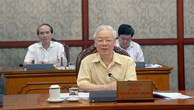 General Secretary Nguyen Phu Trong at the meeting (Photo: NDO/Bac Van) 