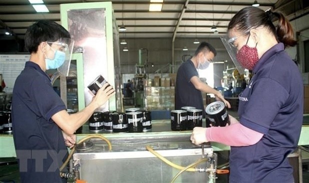 Workers at an industrial park in the central city of Da Nang. (Photo: VNA)