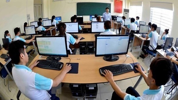Vietnamese students in IT class (Illustrative image/VNA)
