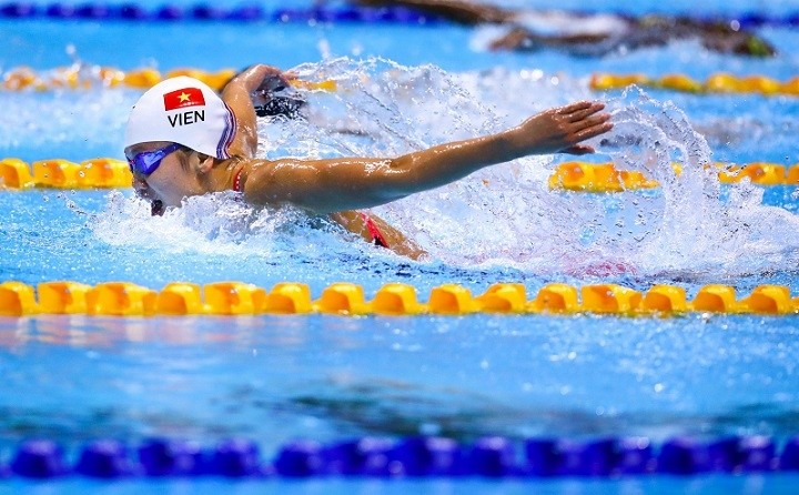 This is the third time that Vietnamese swimmer Nguyen Thi Anh Vien has booked her place in the Olympic arena.