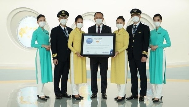Vietnam Airlines gets five-star COVID-19 airline safety rating. (Photo: VNA)