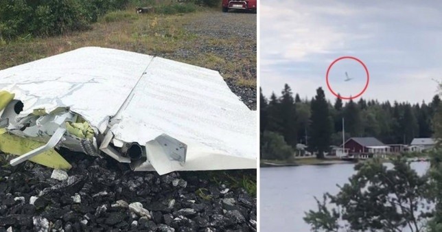 A small aircraft carrying parachutists has crashed into a Swedish island, killing all nine people on board.