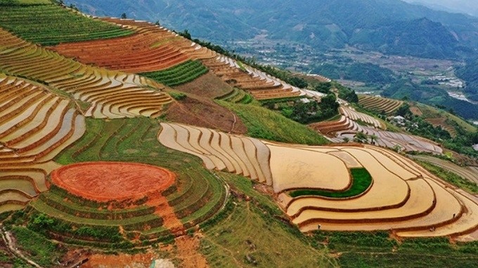 The terraced paddy fields in Van Yen District, Yen Bai Province. (Photo: NDO)