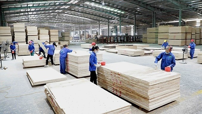 At the Vina Wood Import Export Investment Joint Stock Company at Thanh Binh Industrial Zone in Cho Moi District, Bac Kan Province. (Photo: Van Sinh)
