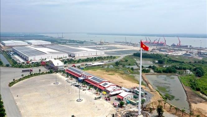 An aerial view of Long An International Port. (Photo: VNA)