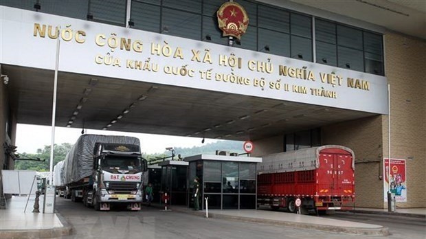 Import-export activities at Kim Thanh II International Border Gate (Photo: VNA)
