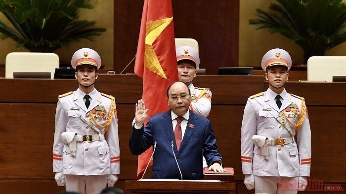 President Nguyen Xuan Phuc takes an oath on July 26, 2021. (Photo: NDO/Duy Linh)