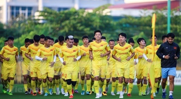 The Vietnam national football team (Photo: VNA)