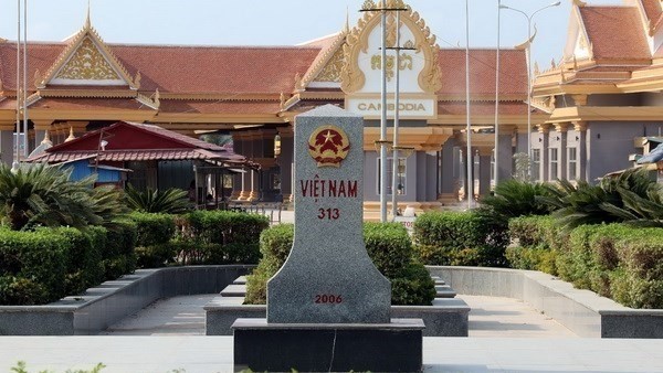 Border marker 313 along the Vietnam-Cambodia borderline. (Photo: VNA)