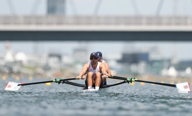 Rescheduled rowing events in the women's and men's double sculls kick off competition on Day 5 at Tokyo 2020.