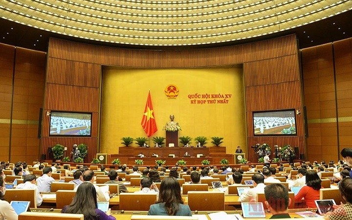 General view of the first session of the 15th National Assembly. 
