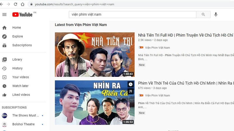 The YouTube channel named "Vien Phim Vietnam was officially launched on July 16, 2021