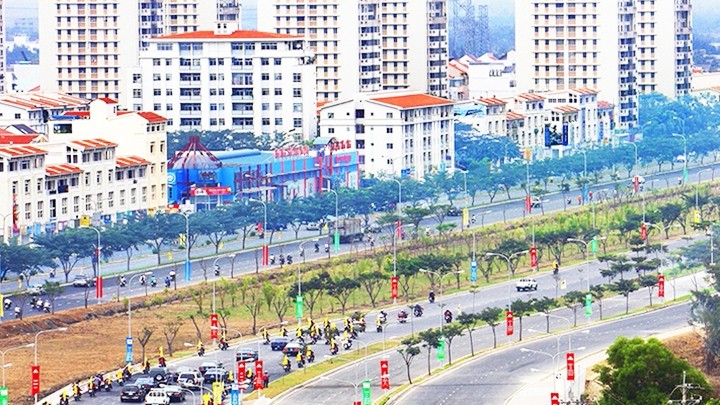 Nguyen Van Linh Boulevard in Ho Chi Minh City. (Credit: ANH DUONG)