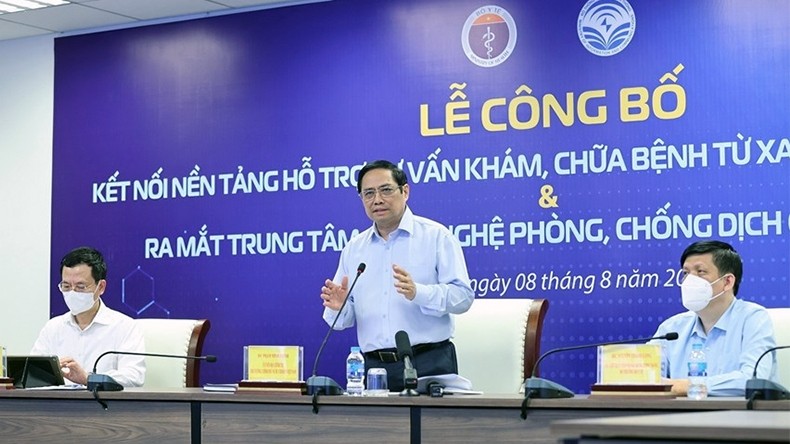 PM Pham Minh Chinh speaks at the ceremony. (Credit: Tran Hai/NDO)