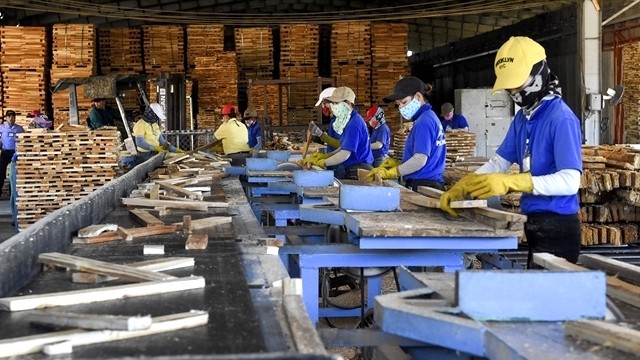 Vietnam's timber and wood products raked in US$9.6 billion in the first seven months of this year, up 55% year on year. (Photo: congthuong.vn)