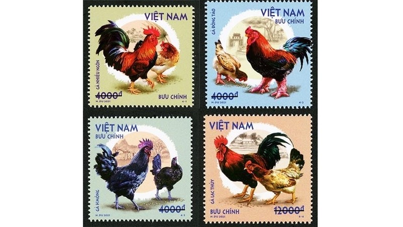 A set of stamps named “Vietnamese Native Chicken” will be issued by the Ministry of Information and Communications (MIC) on August 25.