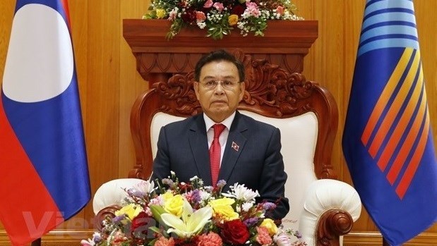 Chairman of the Lao National Assembly Saysomphone Phomvihane (Photo: VNA)