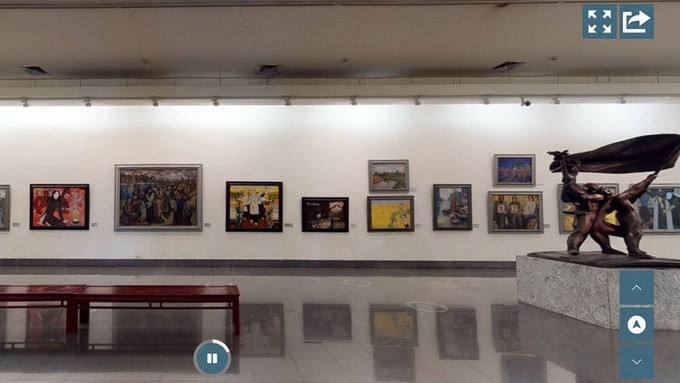 3D Tour illustration on the official website of the Vietnam Fine Arts Museum. (Photo: screenshots/NDO)
