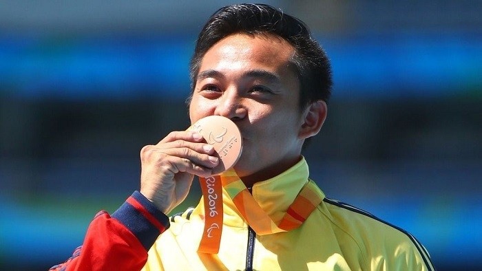 Cao Ngoc Hung achieved an excellent performance in Men's Javelin Throw - F57 final on August 28, despite failing to defend his bronze medal won at Rio 2016.