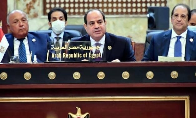 President of Egypt Abdel-Fattah El-Sisi speaks during the Baghdad Conference for Cooperation and Partnership on August 28. (Photo: Egypt Today)