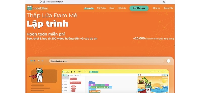 Codekitten is the first free platform for teaching programming to children in Vietnam.