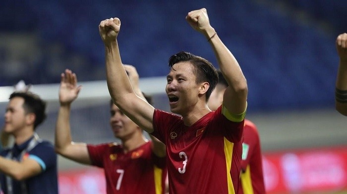 Captain Que Ngoc Hai and the Vietnamese team are determined to get the best result in the third qualifying round of the 2022 FIFA World Cup Asian Qualifiers. (Photo: VNA)